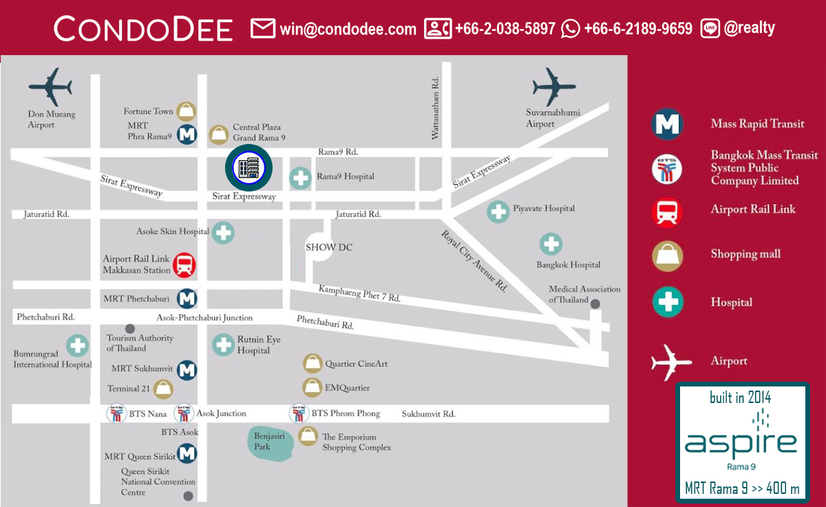 Aspire Rama 9 Condominium Near Rama 9 MRT