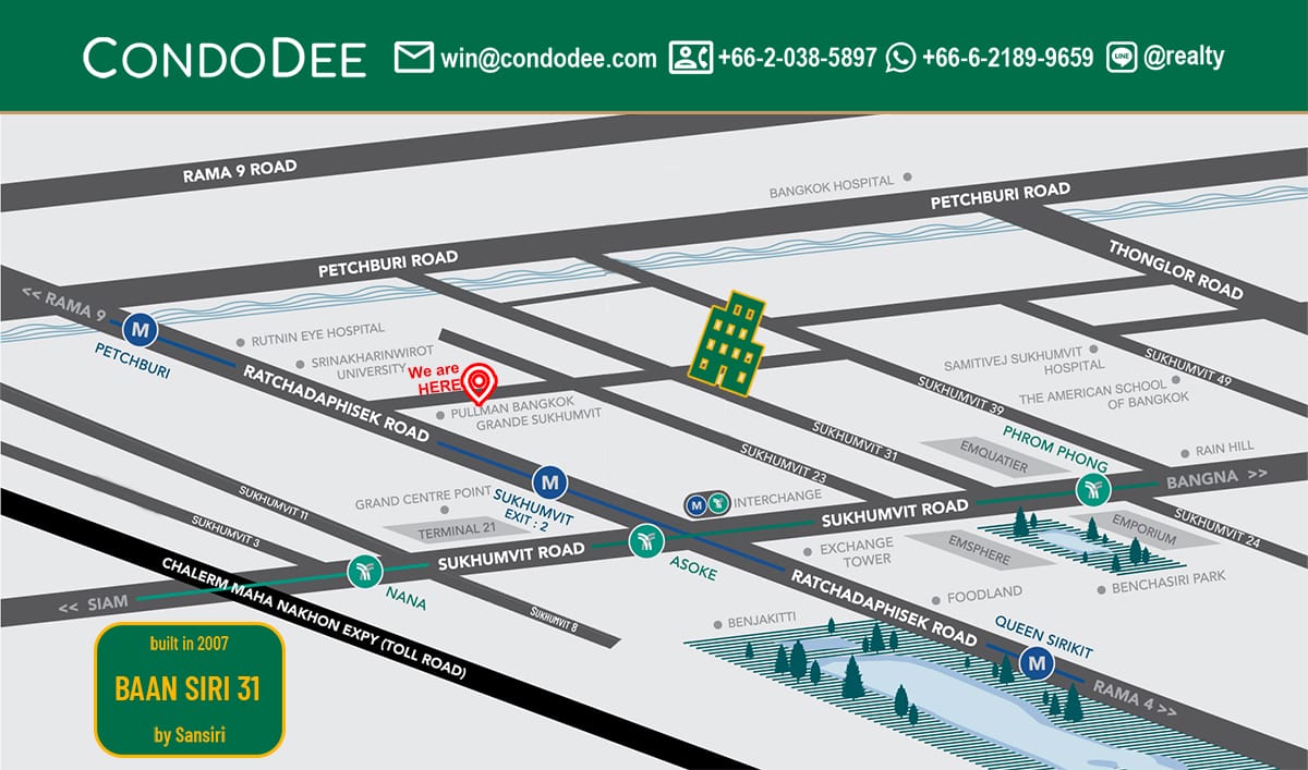 Baan Siri 31 Condominium in Asoke in Sukhumvit 31