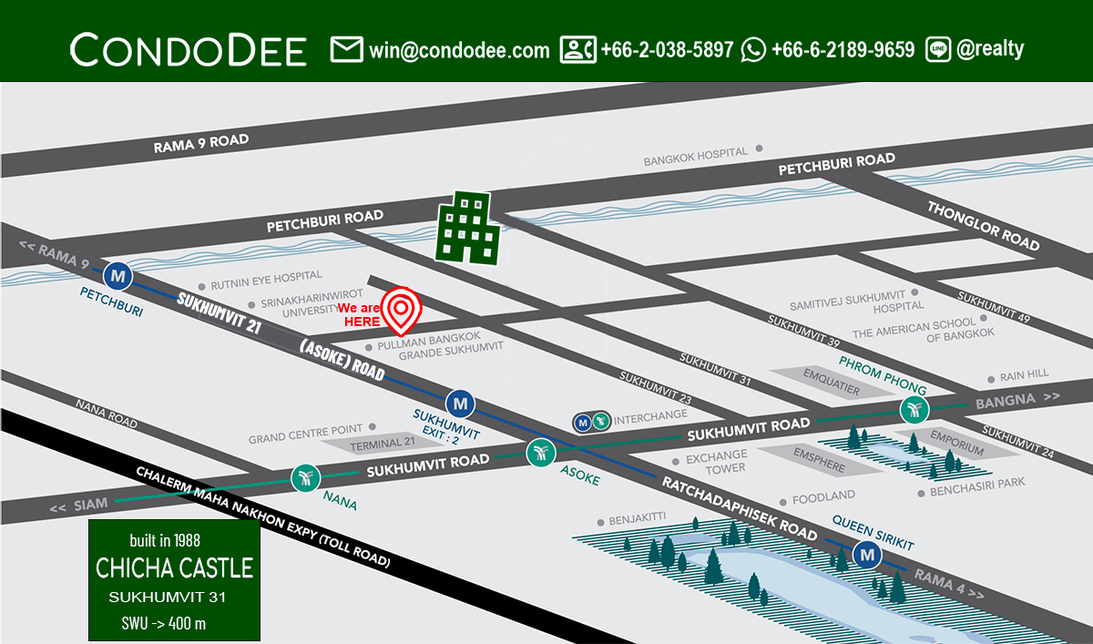 Moo Baan Chicha Castle - Townhouses in Asoke Near University and Channel