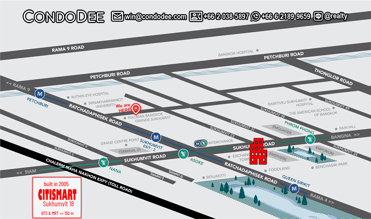 CitiSmart Sukhumvit 18 Condominium Near Asoke BTS
