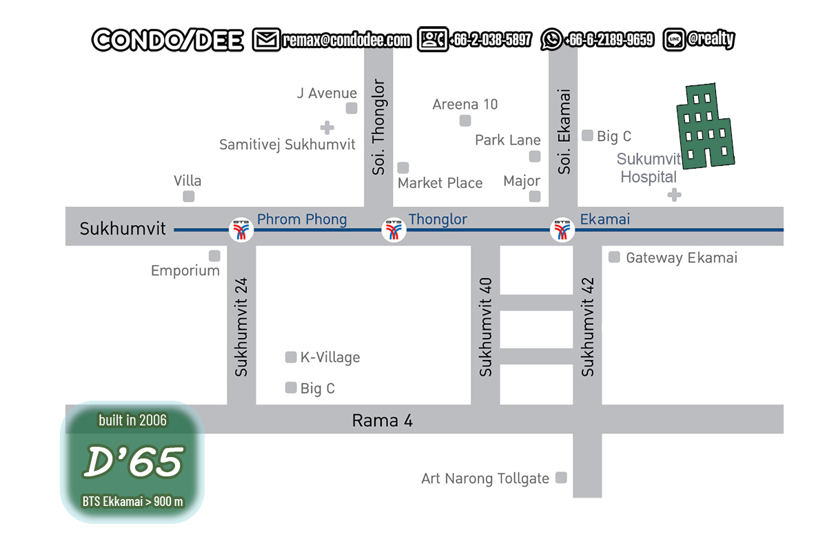 D 65 Condominium Near BTS Ekkamai