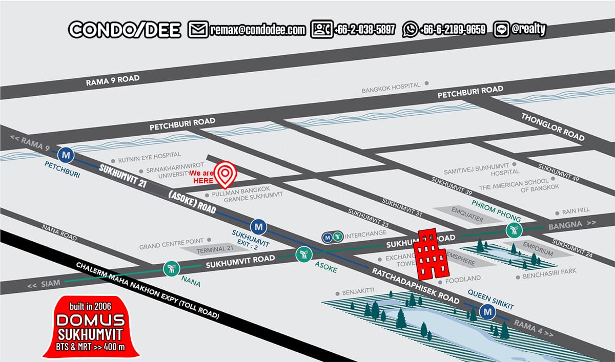 Domus Sukhumvit Condominium Near BTS Asoke