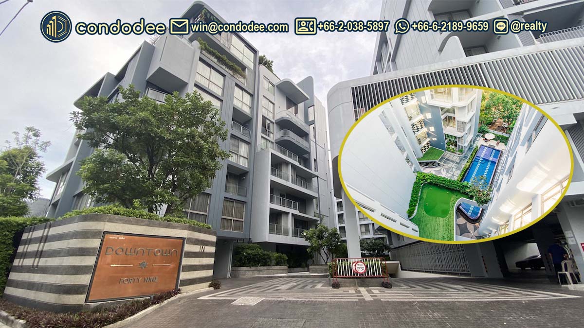 Downtown 49 Pet-Friendly Condo Near Samitivej
