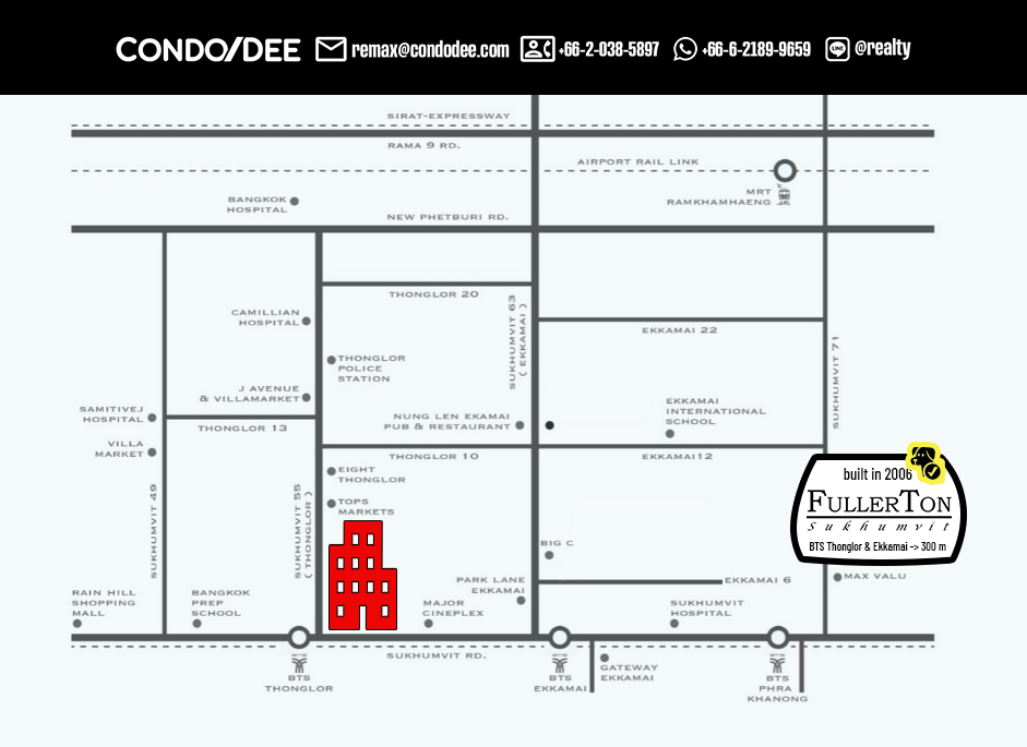 Fullerton Sukhumvit Condominium Near BTS Thong Lo