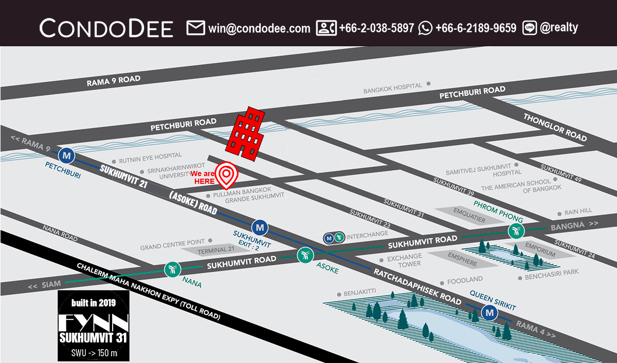 Fynn Sukhumvit 31 low-rise condo in Bangkok Central Business District (CBD)
