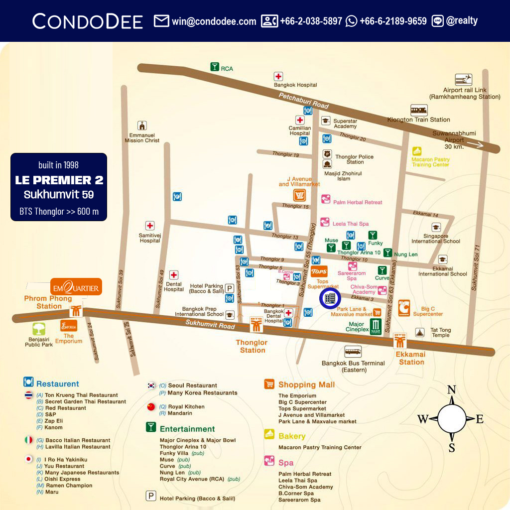 Le Premier 2 Bangkok Condo For Sale Near BTS Thong Lo