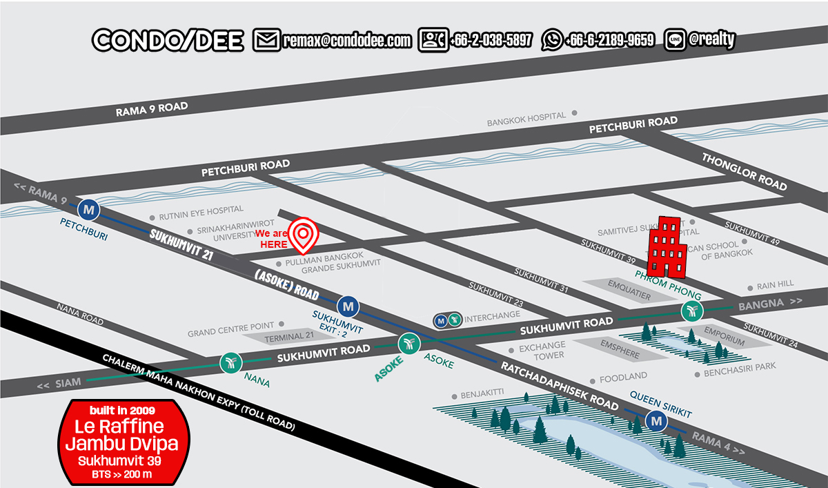 Le Raffine Jambu Dvipa Sukhumvit 39 - Luxury Condominium Near Phrom Phong BTS