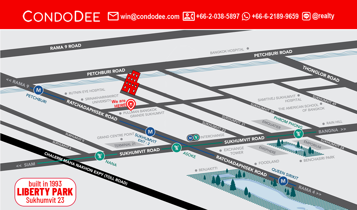 Liberty Park 1 condominium at Sukhumvit 23 in Asoke Near University