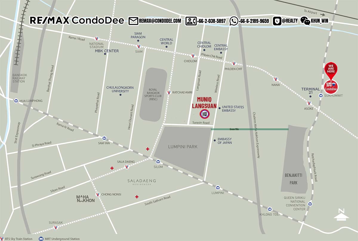 Muniq Langsuan Luxury Condo For Sale in Bangkok Near Lumpini Park