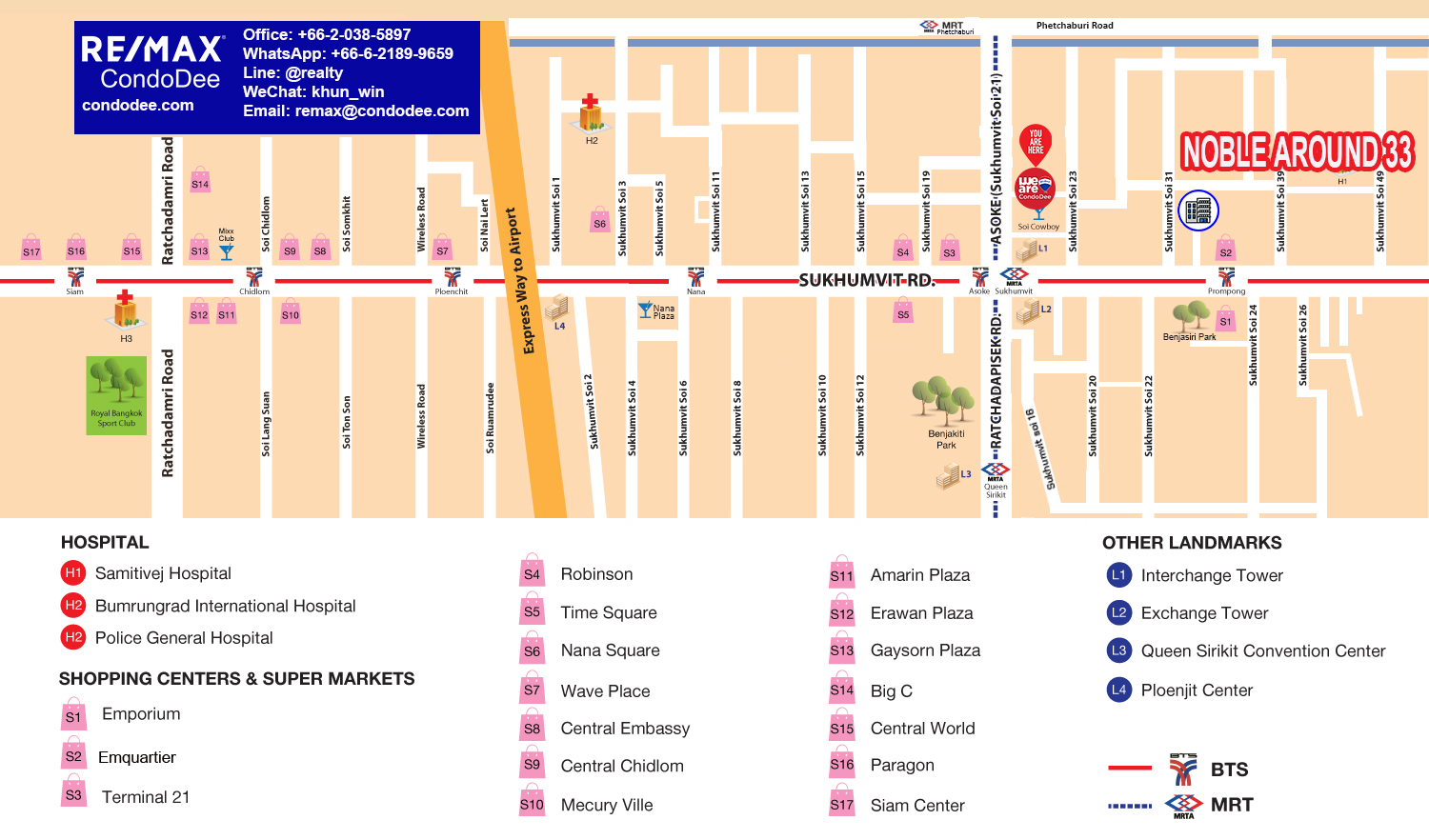 Noble Around Sukhumvit 33 Luxury Bangkok Condominium Near BTS Phrom Phong