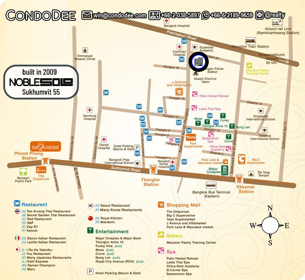 Noble Solo Thonglor condo for sale in Bangkok was built in 2009 by Noble Development PCL.