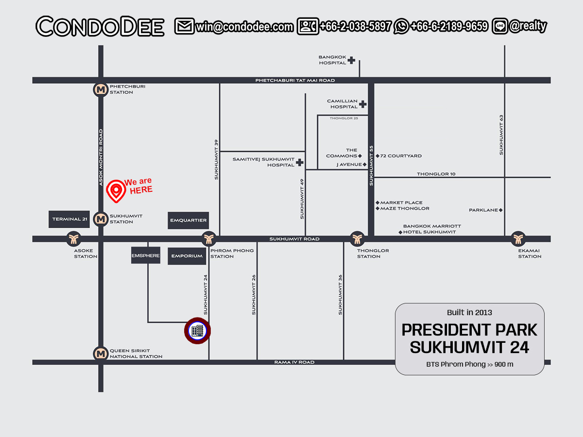 President Park Sukhumvit 24Bangkok Condominium In Phrom Phong