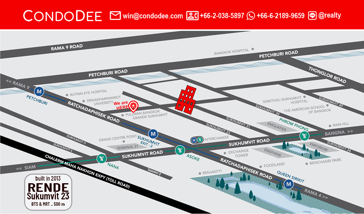 Rende Sukhumvit 23 Low-Rise Condominium in Asoke