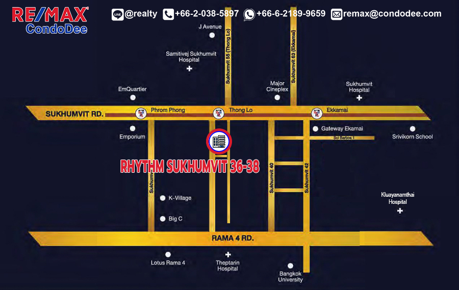 Rhythm Sukhumvit 36-38 Condominium Near BTS Thonglor