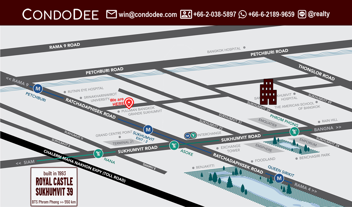 Royal Castle Sukhumvit 39 condominium - map