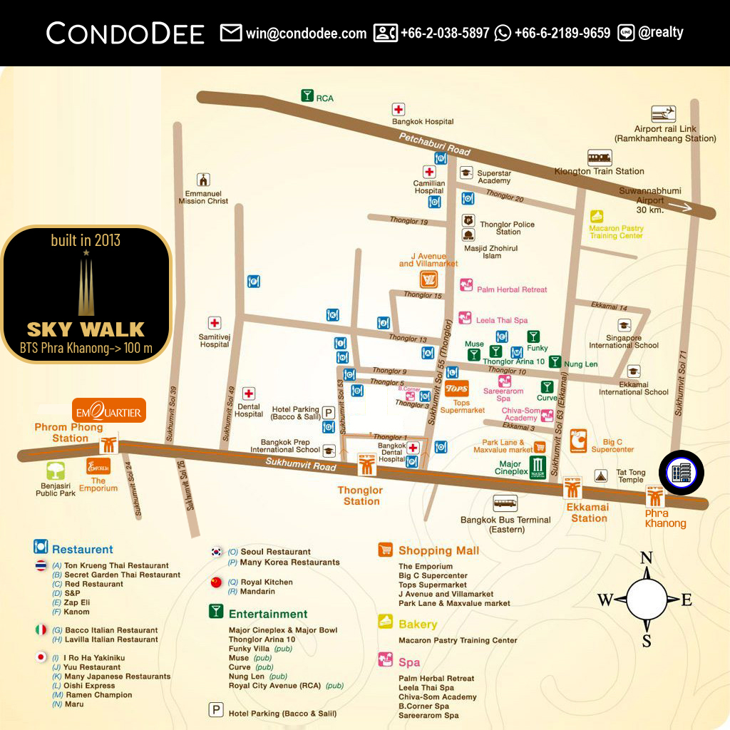 Sky Walk Condominium Near BTS Phra Khanong