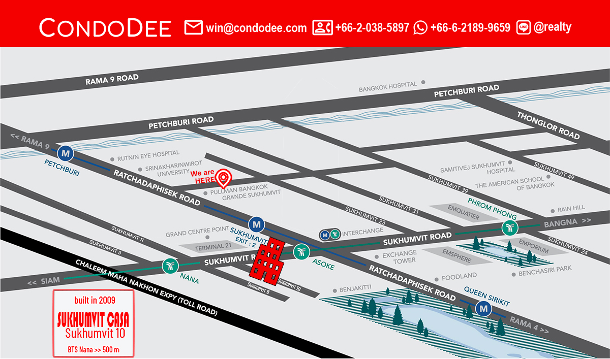 Sukhumvit Casa Condominium Near BTS Nana and Park