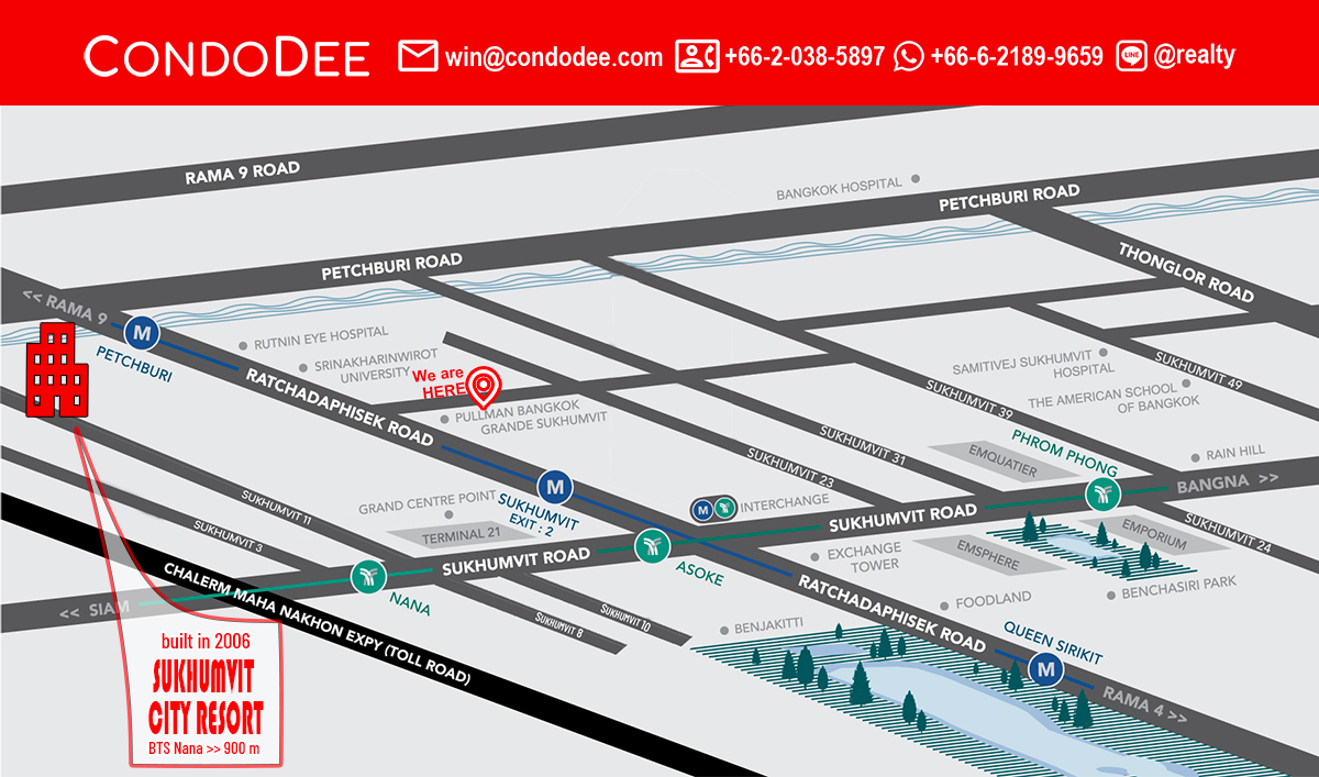Sukhumvit City Resort Condominium in Nana at Sukhumvit soi 11