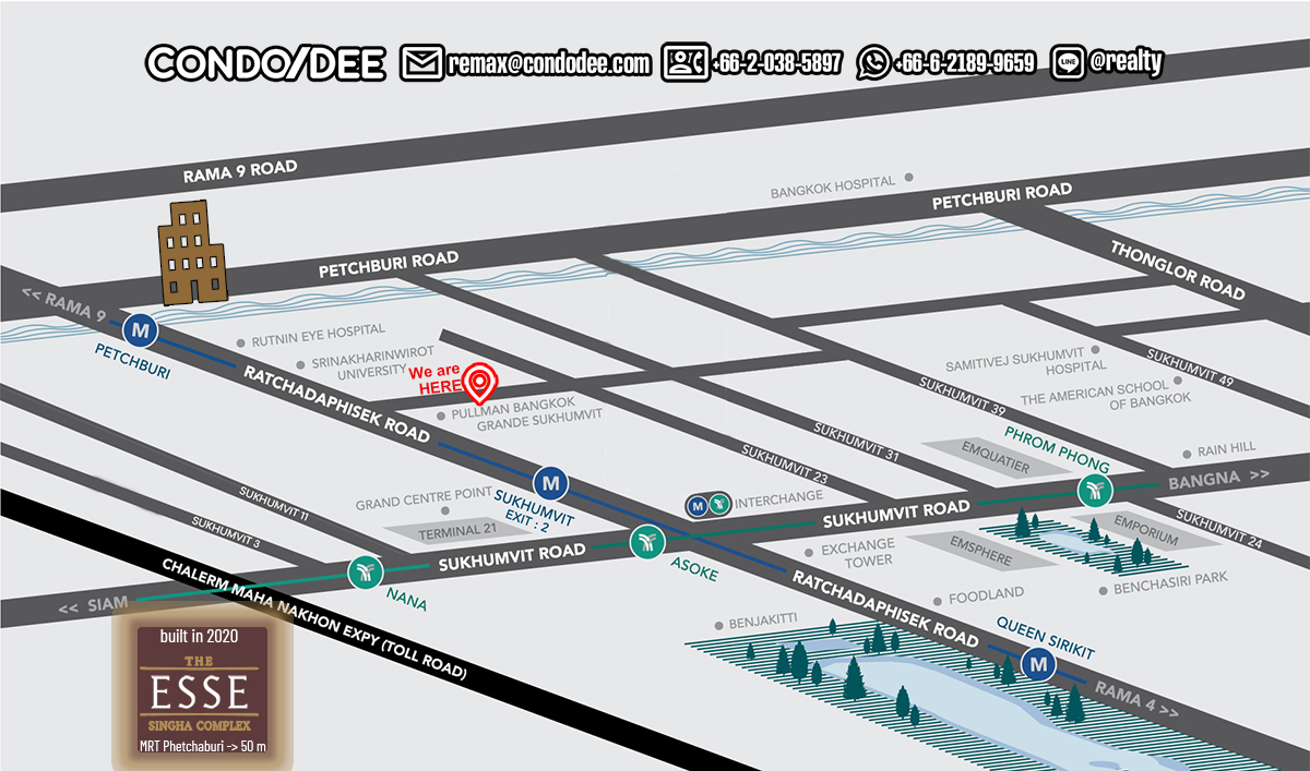 The Esse at Singha Complex - Condominium in Asoke - Phetchaburi - Rama 9