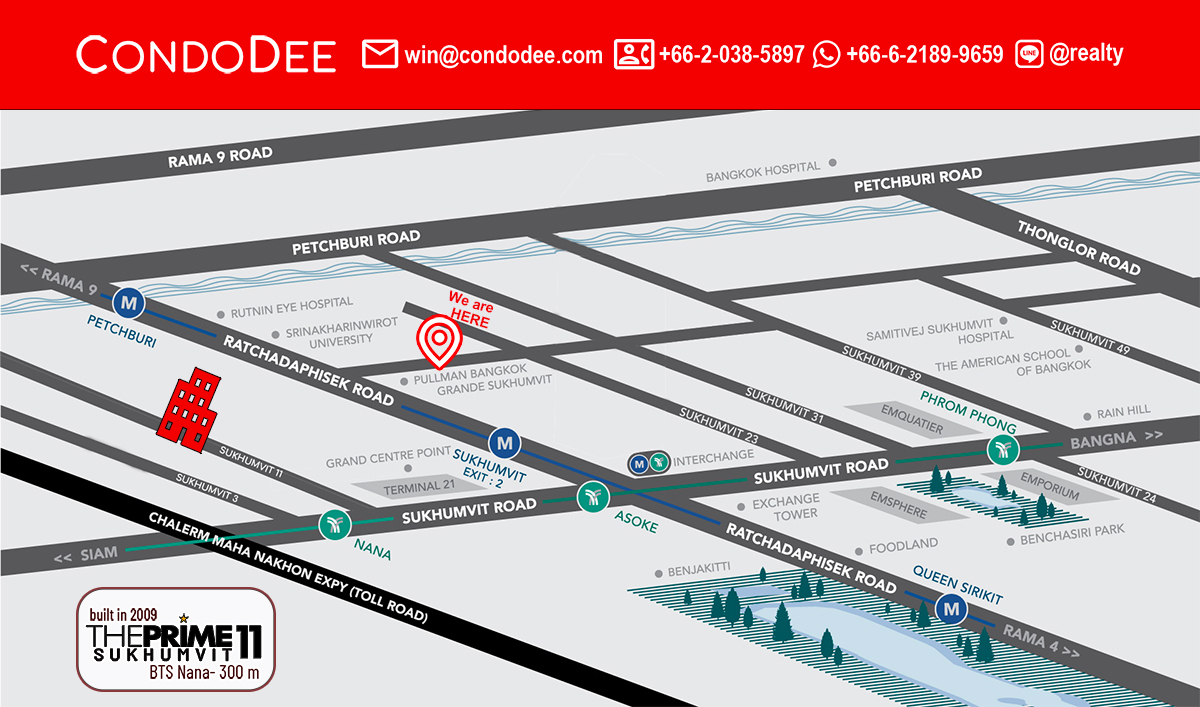 The Prime 11 Condominium in Nana at Sukhumvit Soi 11