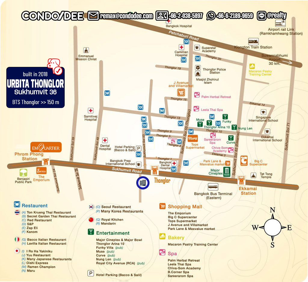 Urbitia Thong Lo Pet-Friendly Condo For Sale In Bangkok Near BTS and Sukhumvit Road