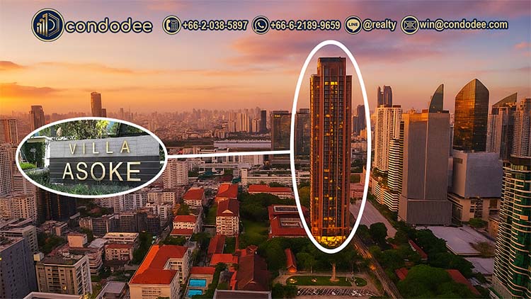 วิลล่า อโศก – คอนโดขายบนถนนเพชรบุรี ใกล้ MRT เพชรบุรี